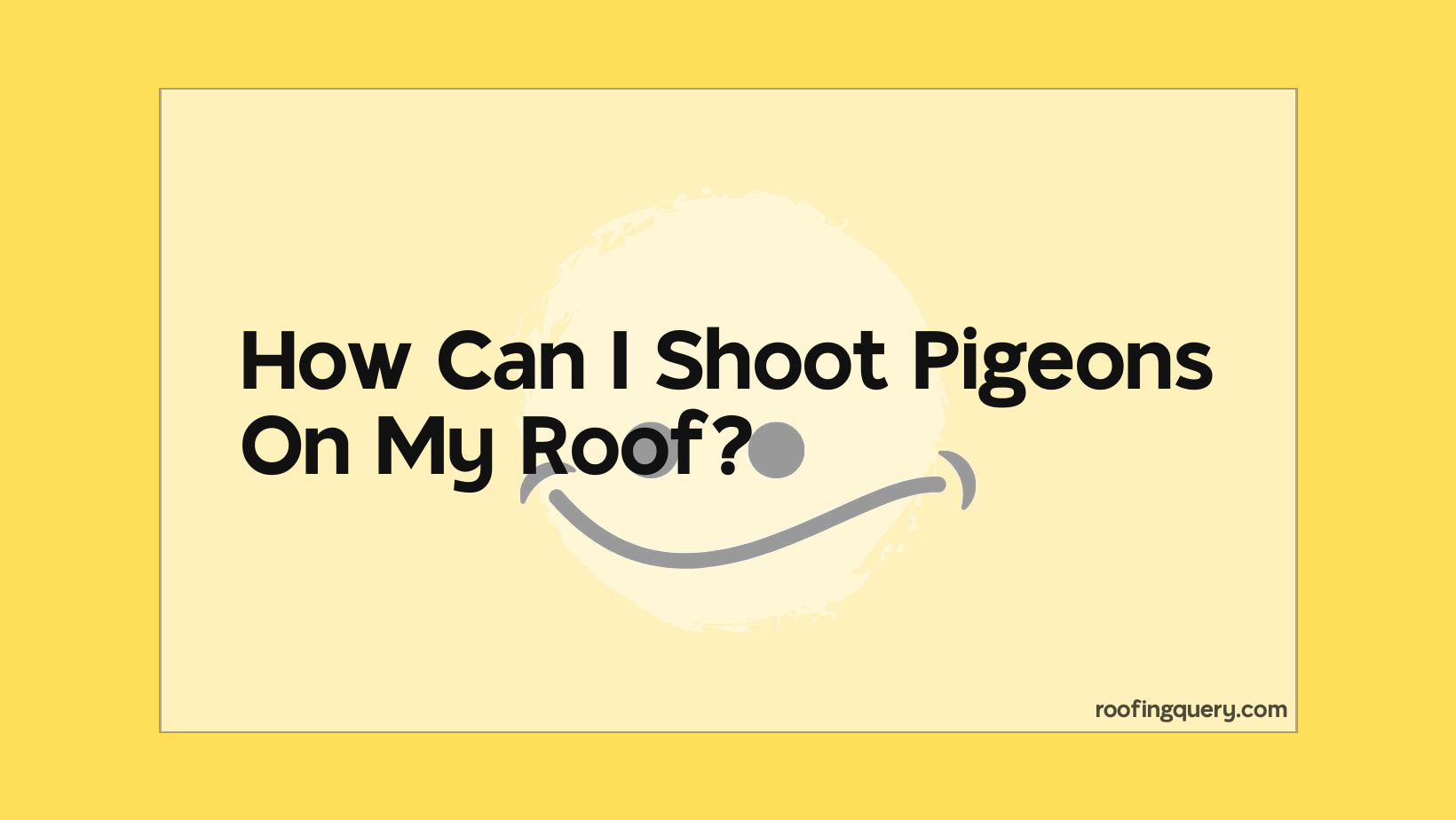 How Can I Shoot Pigeons On My Roof?